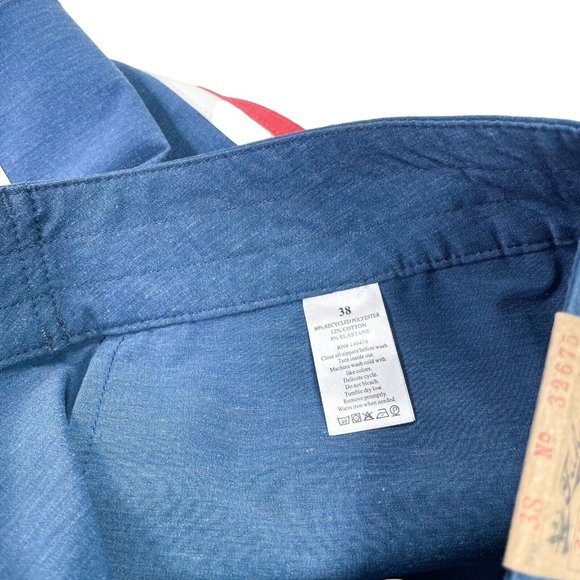 Faherty Retro Surf Stripe 7” Boardshort Blue Red Stripe- Mens 38- NWT MSRP $98 - Picture 10 of 13